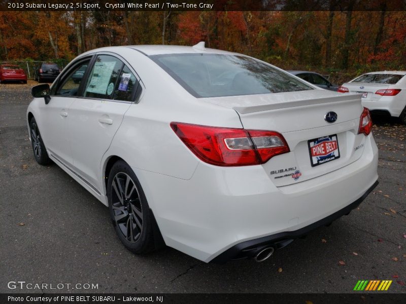 Crystal White Pearl / Two-Tone Gray 2019 Subaru Legacy 2.5i Sport