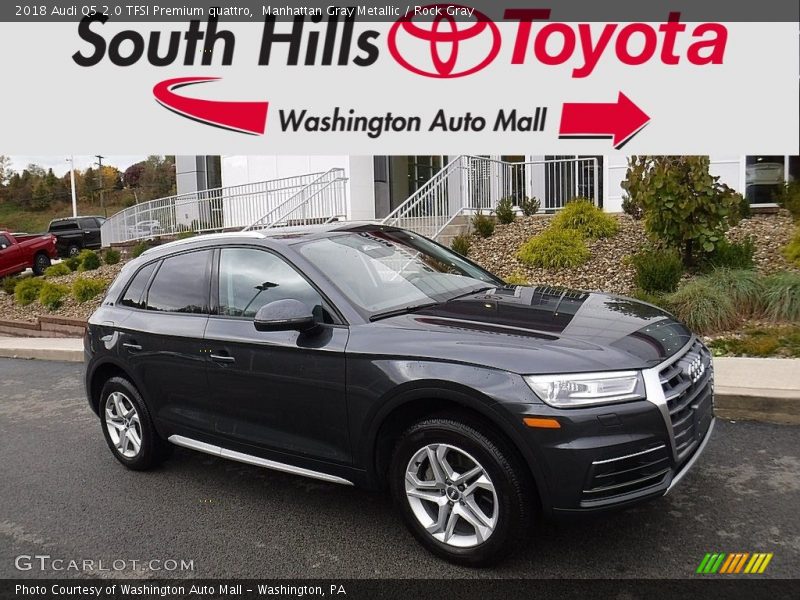 Manhattan Gray Metallic / Rock Gray 2018 Audi Q5 2.0 TFSI Premium quattro