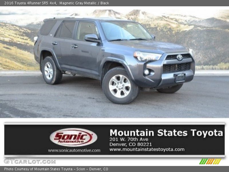 Magnetic Gray Metallic / Black 2016 Toyota 4Runner SR5 4x4
