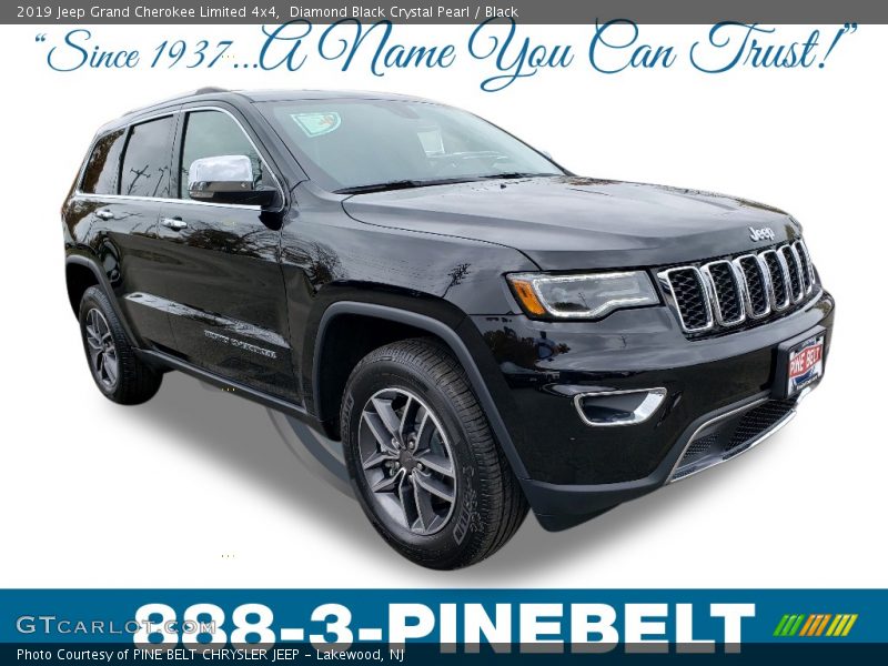 Diamond Black Crystal Pearl / Black 2019 Jeep Grand Cherokee Limited 4x4