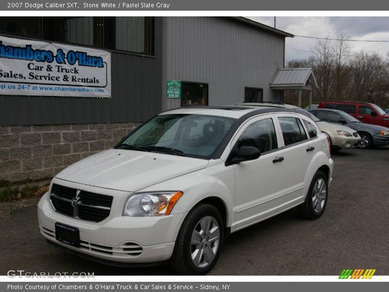 Stone White / Pastel Slate Gray 2007 Dodge Caliber SXT