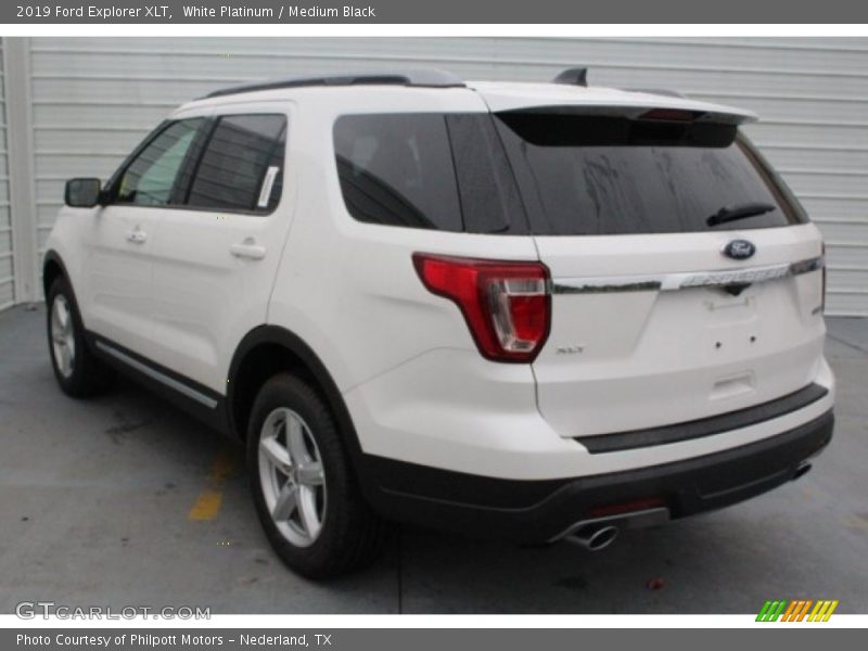 White Platinum / Medium Black 2019 Ford Explorer XLT