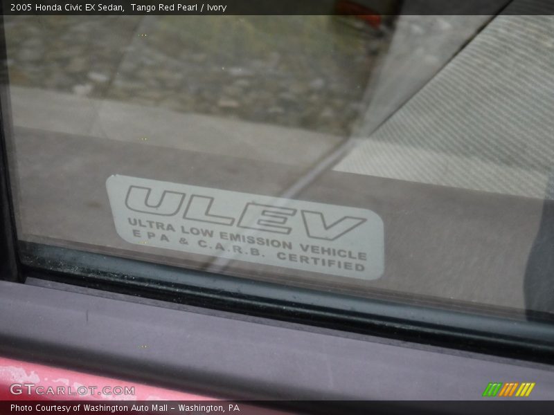 Tango Red Pearl / Ivory 2005 Honda Civic EX Sedan