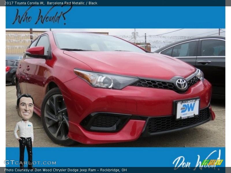 Barcelona Red Metallic / Black 2017 Toyota Corolla iM