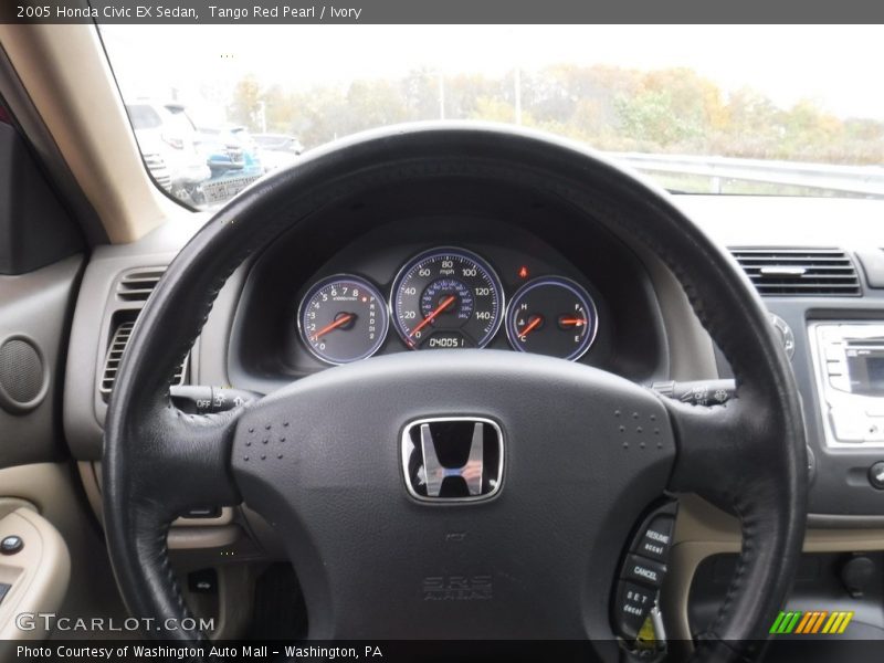 Tango Red Pearl / Ivory 2005 Honda Civic EX Sedan