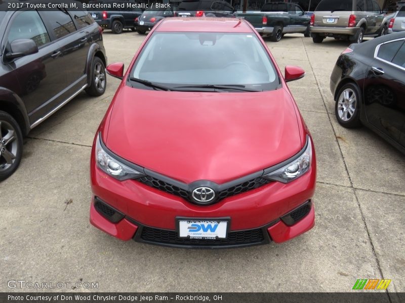 Barcelona Red Metallic / Black 2017 Toyota Corolla iM