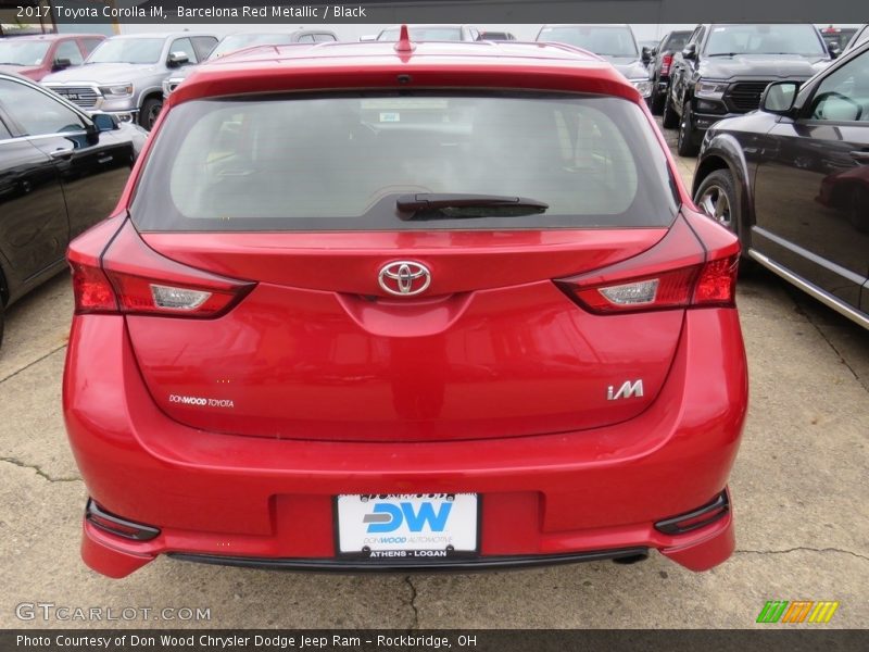 Barcelona Red Metallic / Black 2017 Toyota Corolla iM