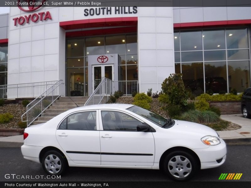 Super White / Pebble Beige 2003 Toyota Corolla CE