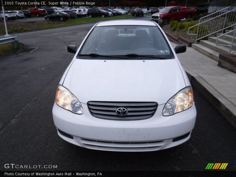 Super White / Pebble Beige 2003 Toyota Corolla CE