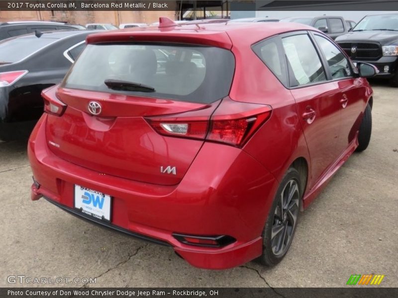 Barcelona Red Metallic / Black 2017 Toyota Corolla iM