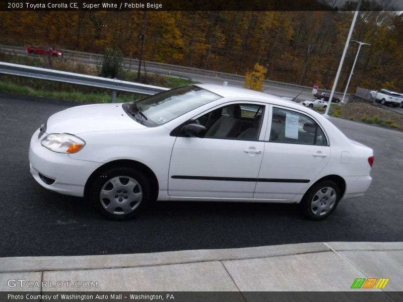 Super White / Pebble Beige 2003 Toyota Corolla CE