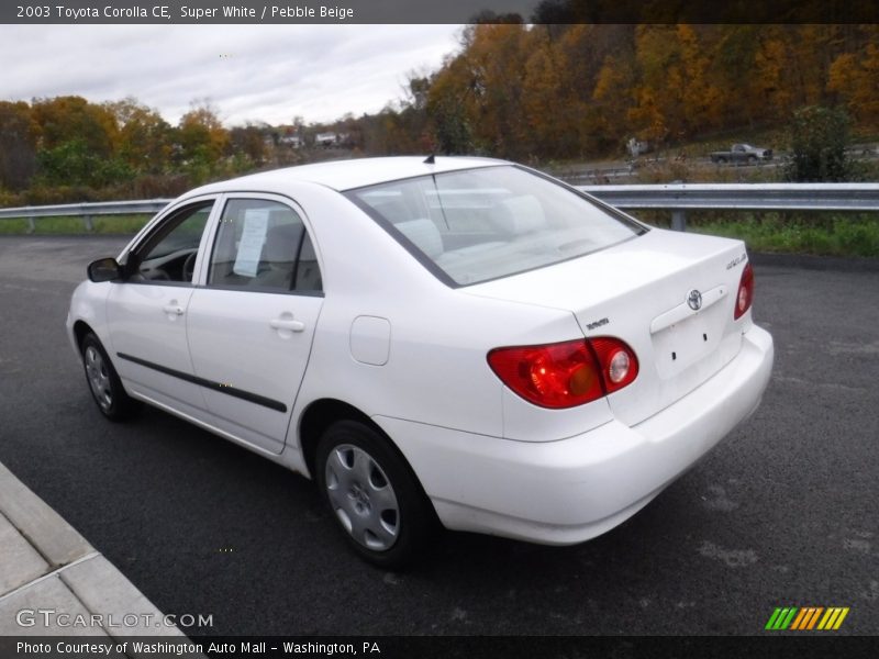 Super White / Pebble Beige 2003 Toyota Corolla CE