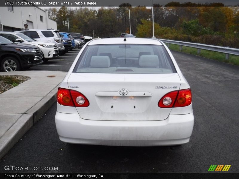 Super White / Pebble Beige 2003 Toyota Corolla CE