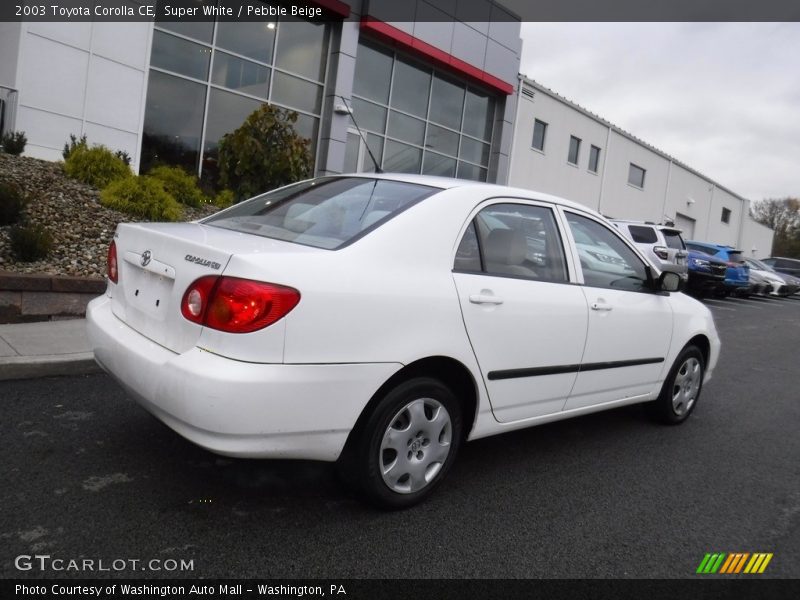Super White / Pebble Beige 2003 Toyota Corolla CE