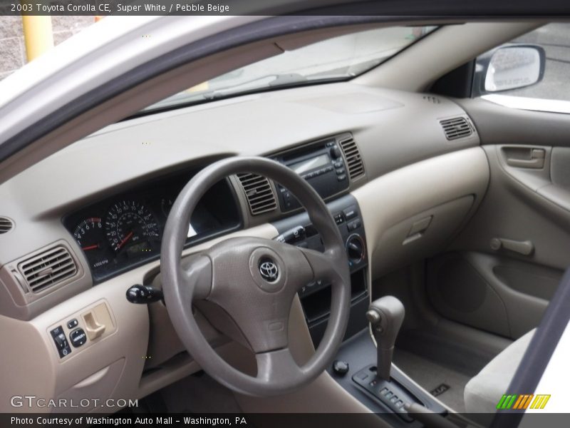Super White / Pebble Beige 2003 Toyota Corolla CE