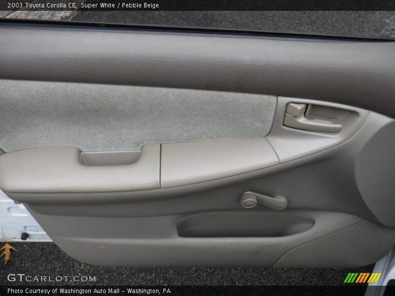 Super White / Pebble Beige 2003 Toyota Corolla CE