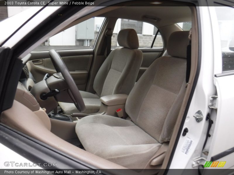 Super White / Pebble Beige 2003 Toyota Corolla CE