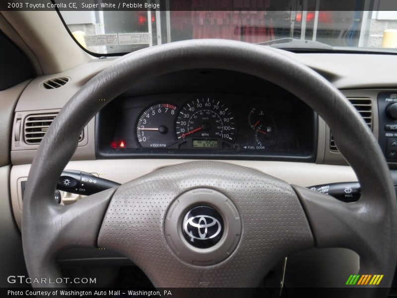 Super White / Pebble Beige 2003 Toyota Corolla CE