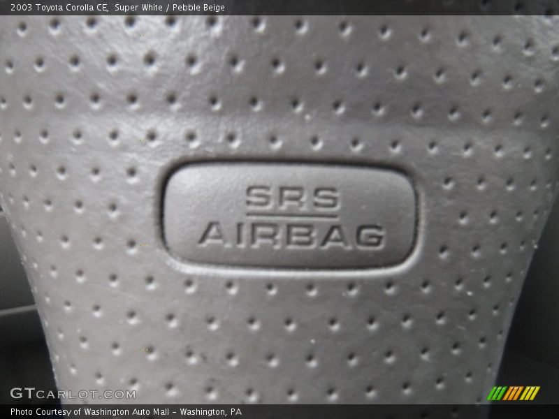 Super White / Pebble Beige 2003 Toyota Corolla CE