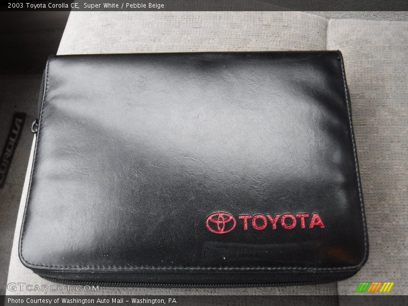 Super White / Pebble Beige 2003 Toyota Corolla CE