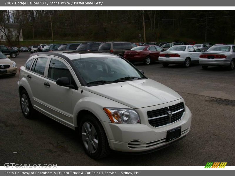 Stone White / Pastel Slate Gray 2007 Dodge Caliber SXT