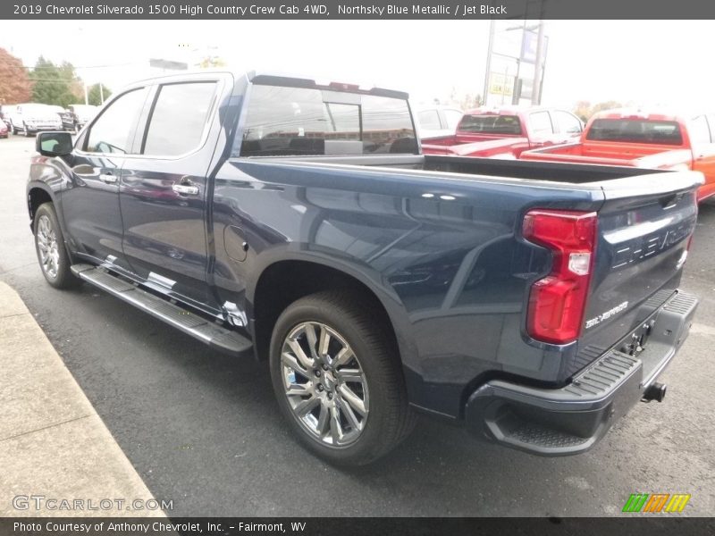 Northsky Blue Metallic / Jet Black 2019 Chevrolet Silverado 1500 High Country Crew Cab 4WD