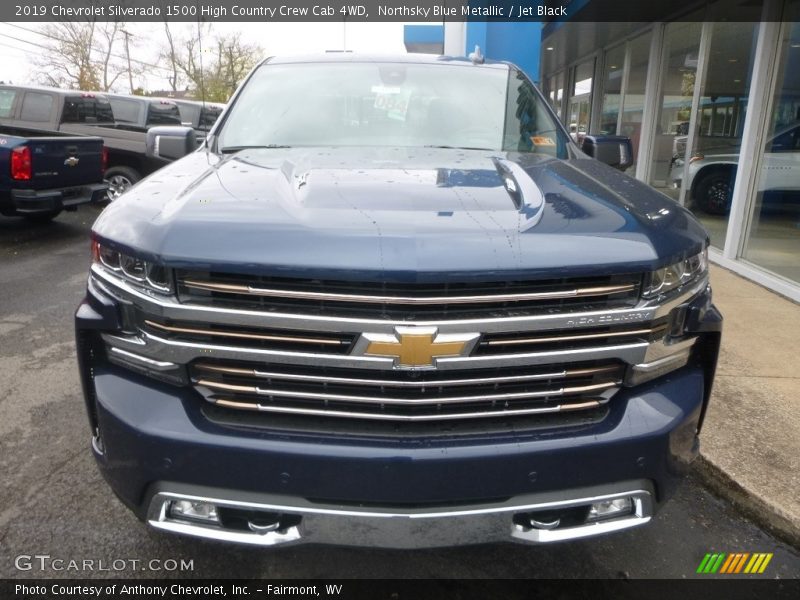 Northsky Blue Metallic / Jet Black 2019 Chevrolet Silverado 1500 High Country Crew Cab 4WD