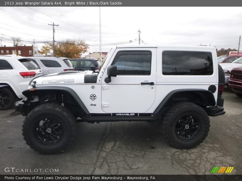 Bright White / Black/Dark Saddle 2013 Jeep Wrangler Sahara 4x4