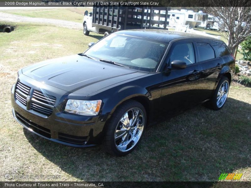 Brilliant Black Crystal Pearl / Dark Slate Gray/Light Slate Gray 2008 Dodge Magnum
