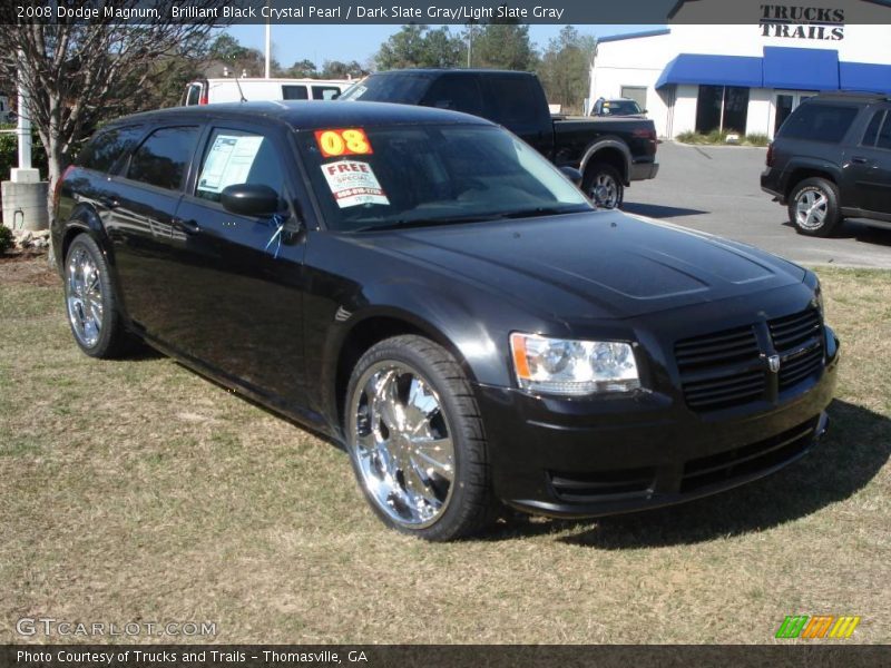 Brilliant Black Crystal Pearl / Dark Slate Gray/Light Slate Gray 2008 Dodge Magnum
