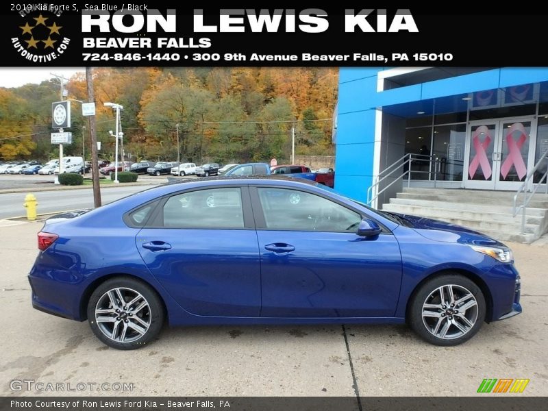 Sea Blue / Black 2019 Kia Forte S