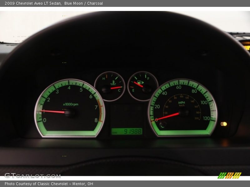 Blue Moon / Charcoal 2009 Chevrolet Aveo LT Sedan