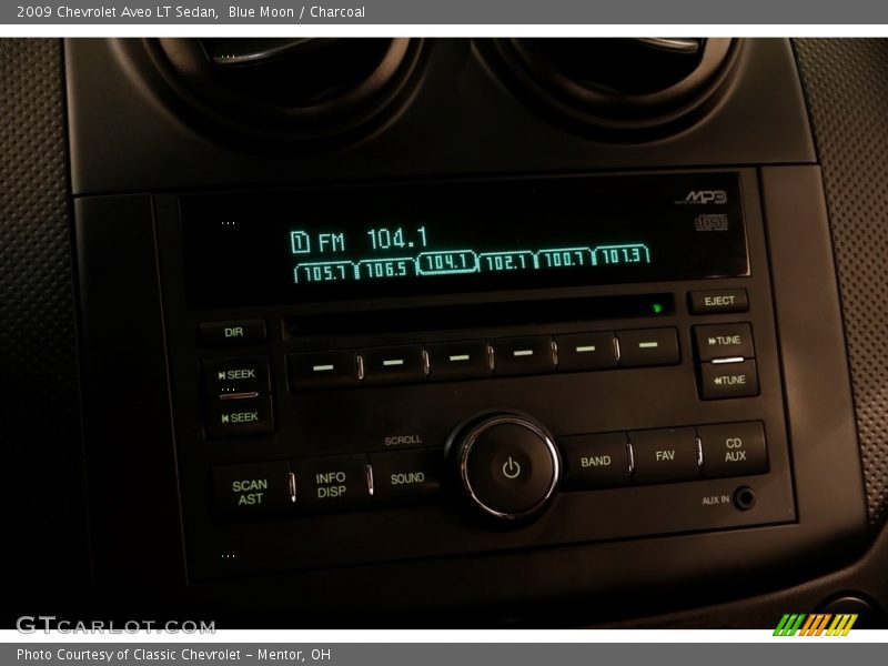 Blue Moon / Charcoal 2009 Chevrolet Aveo LT Sedan