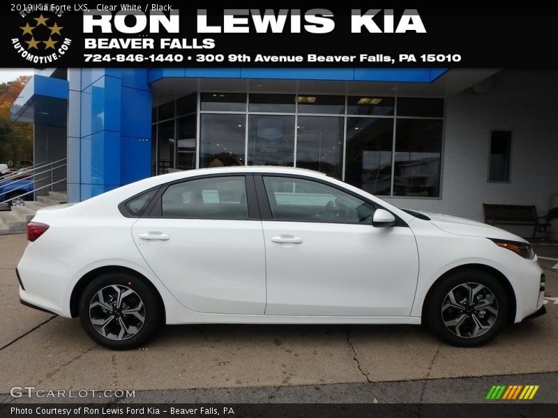 Clear White / Black 2019 Kia Forte LXS
