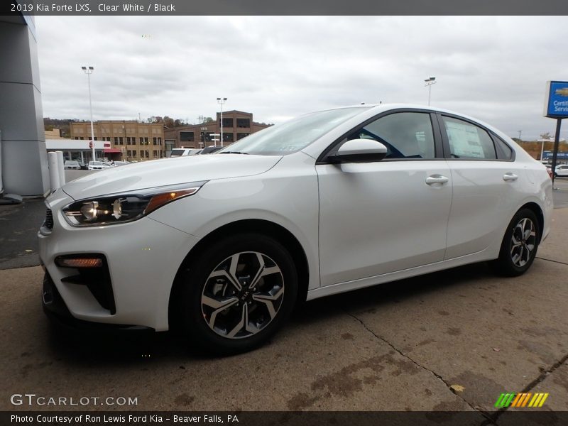 Clear White / Black 2019 Kia Forte LXS