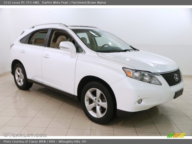 Starfire White Pearl / Parchment/Brown Walnut 2010 Lexus RX 350 AWD