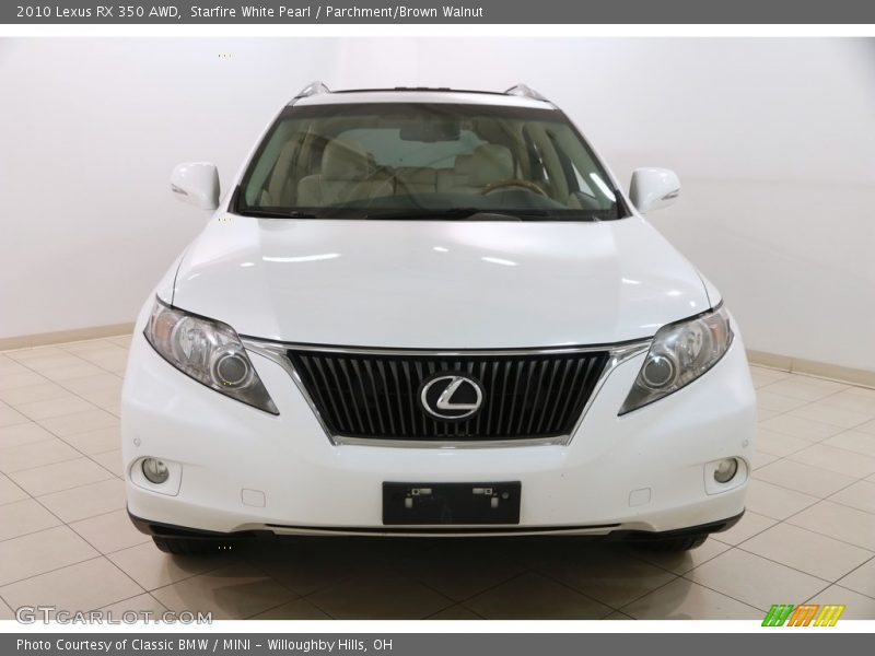 Starfire White Pearl / Parchment/Brown Walnut 2010 Lexus RX 350 AWD