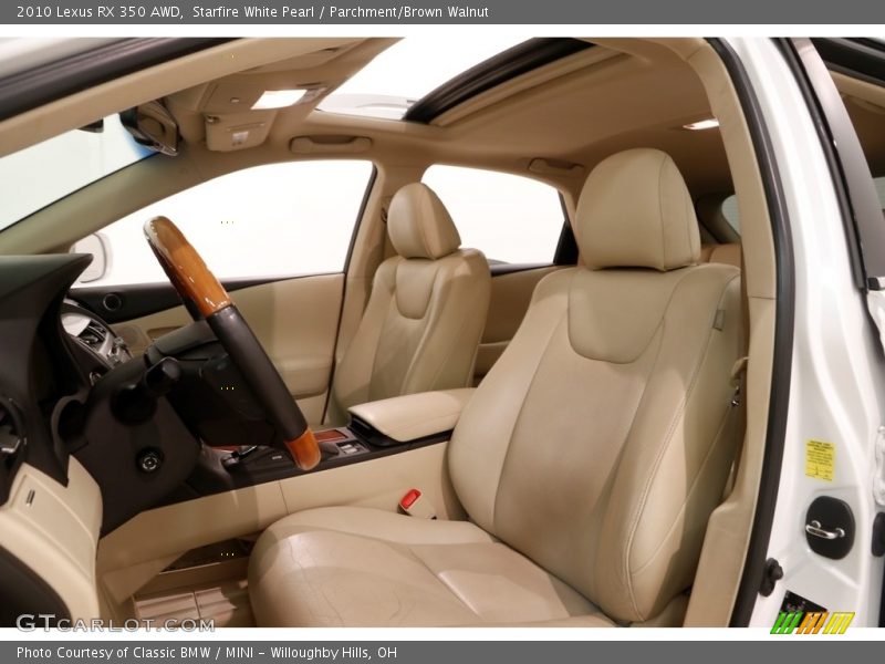 Starfire White Pearl / Parchment/Brown Walnut 2010 Lexus RX 350 AWD