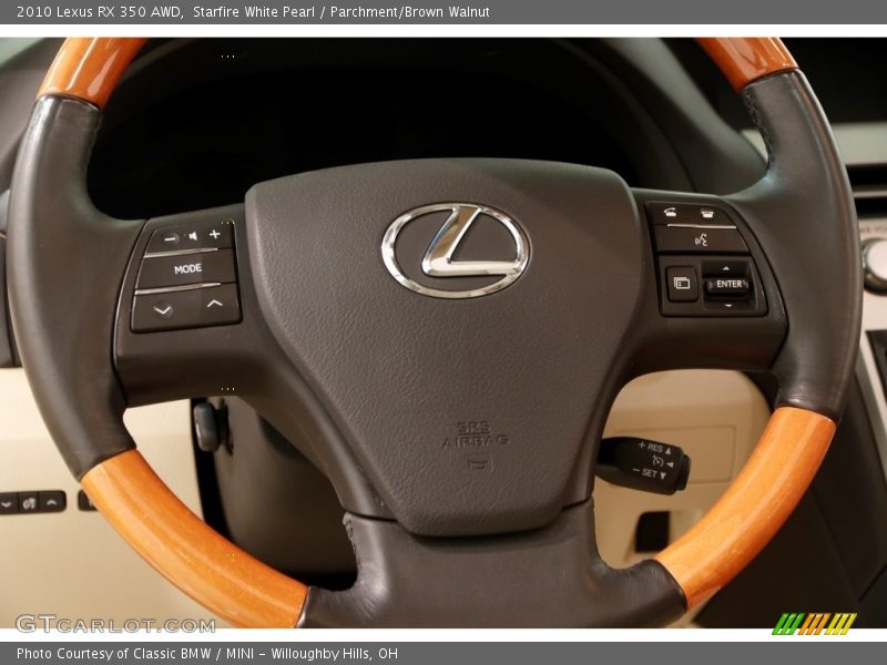 Starfire White Pearl / Parchment/Brown Walnut 2010 Lexus RX 350 AWD