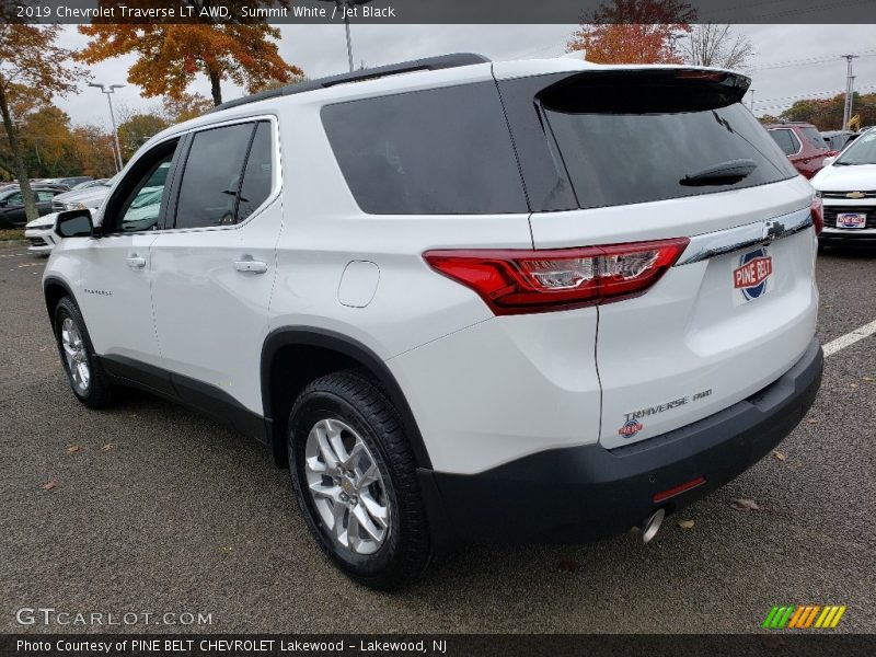 Summit White / Jet Black 2019 Chevrolet Traverse LT AWD