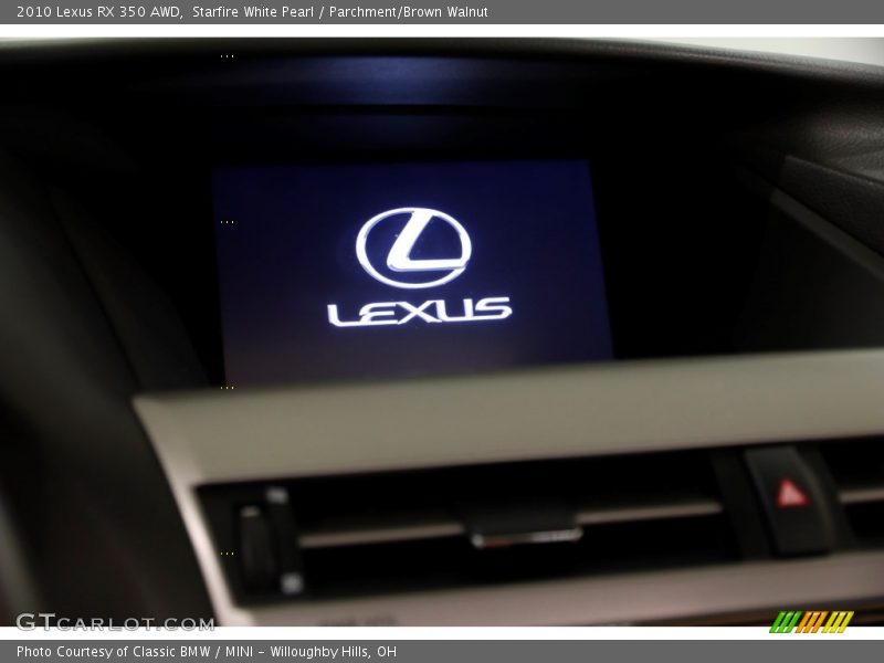 Starfire White Pearl / Parchment/Brown Walnut 2010 Lexus RX 350 AWD