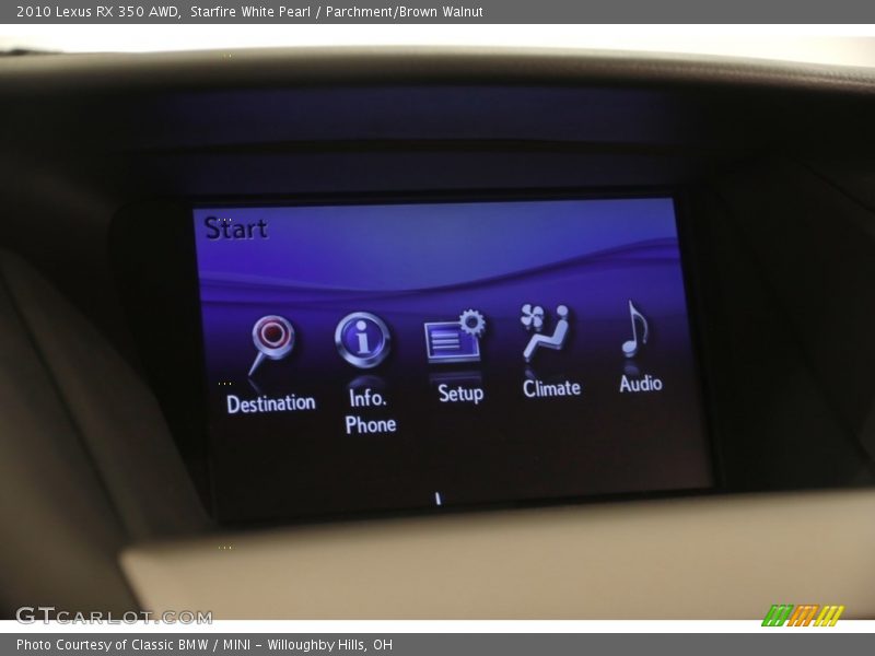 Starfire White Pearl / Parchment/Brown Walnut 2010 Lexus RX 350 AWD