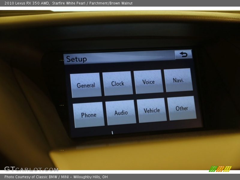 Starfire White Pearl / Parchment/Brown Walnut 2010 Lexus RX 350 AWD