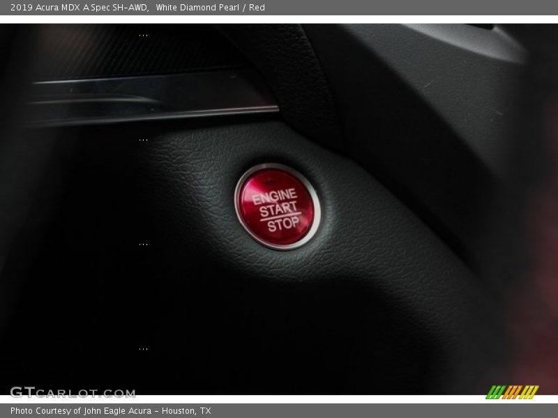 White Diamond Pearl / Red 2019 Acura MDX A Spec SH-AWD