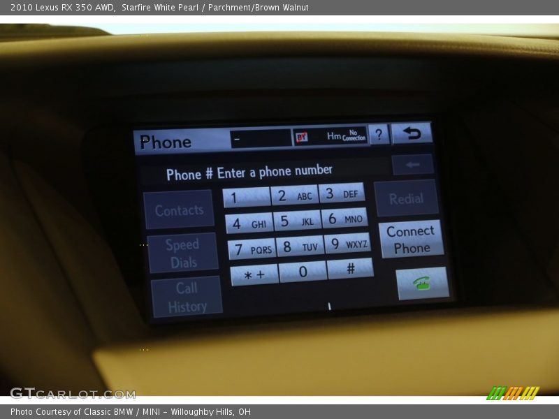 Starfire White Pearl / Parchment/Brown Walnut 2010 Lexus RX 350 AWD
