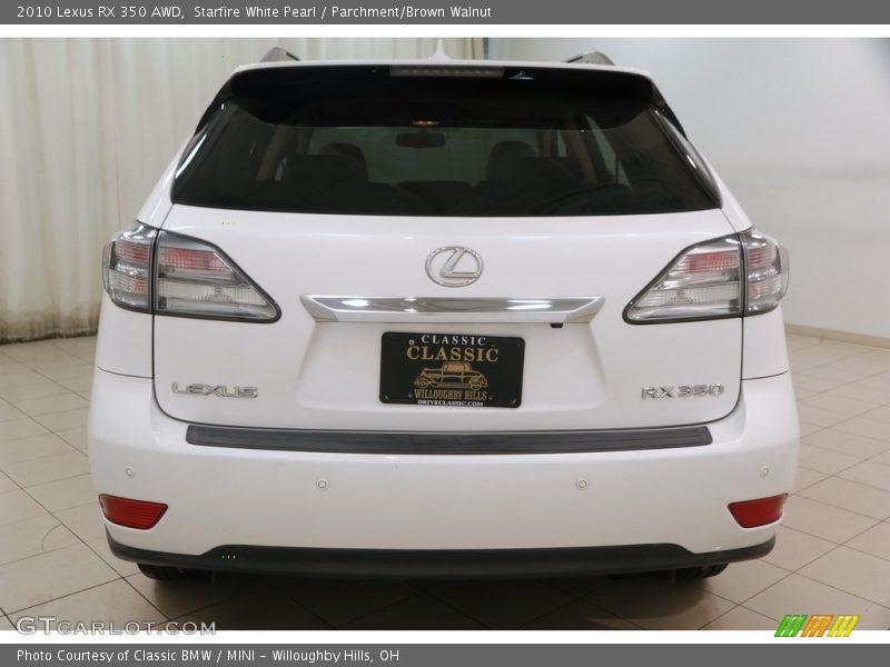Starfire White Pearl / Parchment/Brown Walnut 2010 Lexus RX 350 AWD