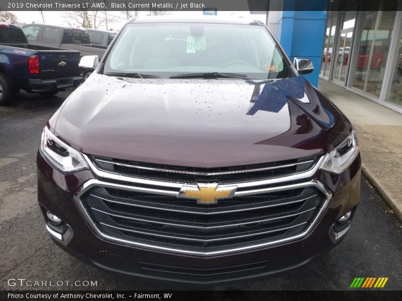 Black Current Metallic / Jet Black 2019 Chevrolet Traverse LT AWD