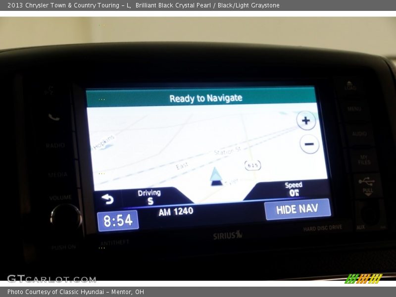 Brilliant Black Crystal Pearl / Black/Light Graystone 2013 Chrysler Town & Country Touring - L