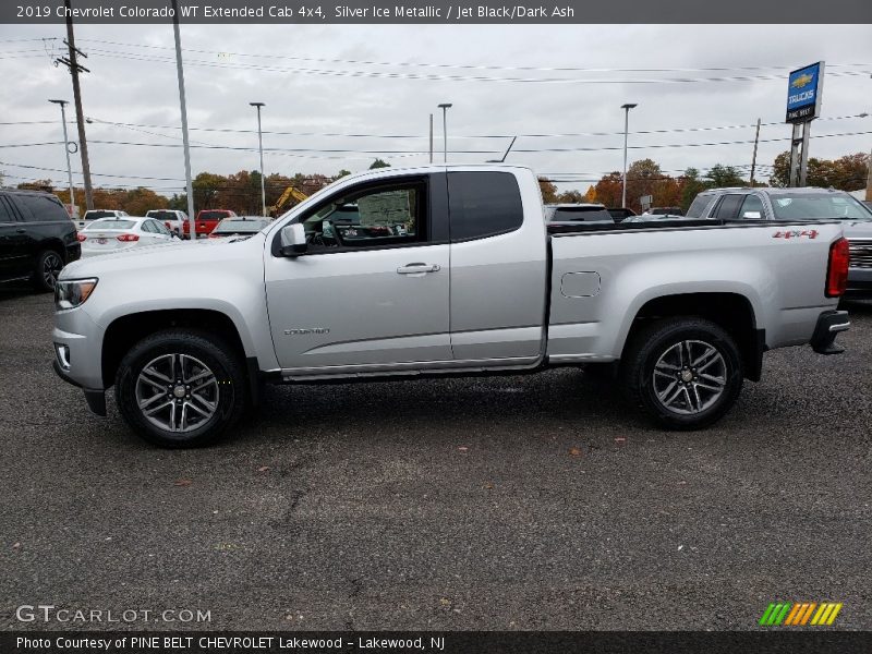 Silver Ice Metallic / Jet Black/Dark Ash 2019 Chevrolet Colorado WT Extended Cab 4x4