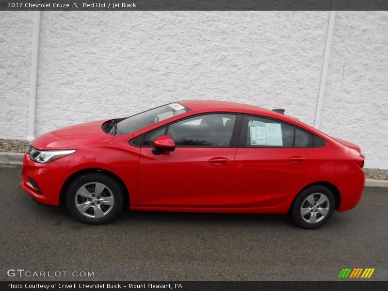 Red Hot / Jet Black 2017 Chevrolet Cruze LS